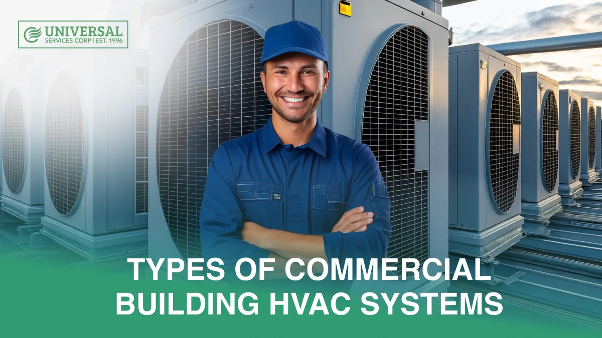 Сommercial HVAC systems including chillers and rooftop units