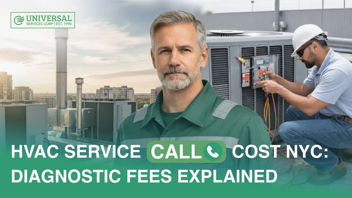 HVAC service call cost in NYC explained during professional system diagnostics