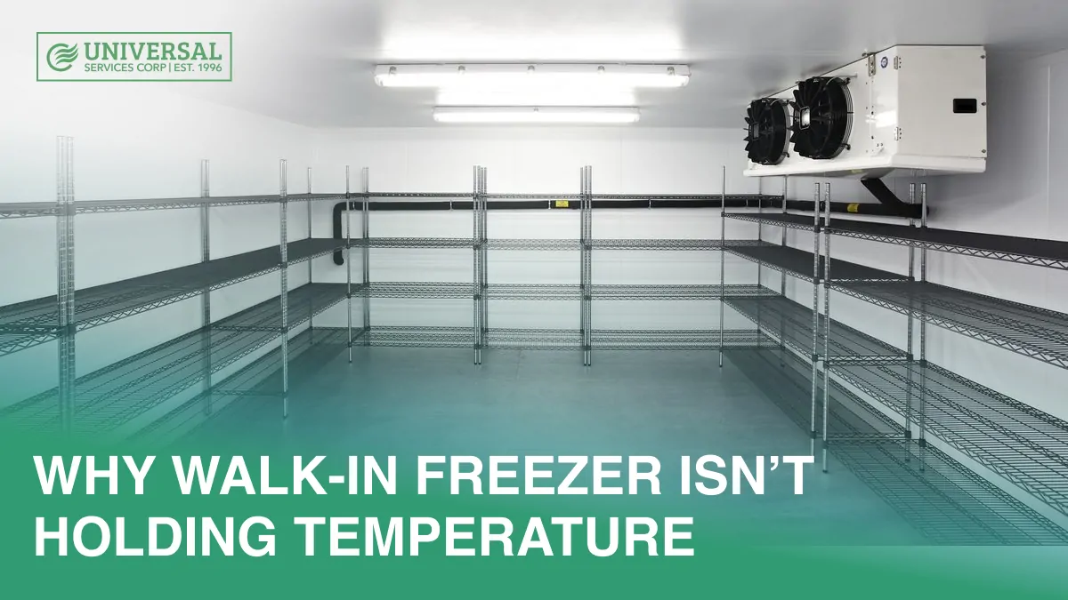 Commercial walk-in freezer not holding the correct temperature