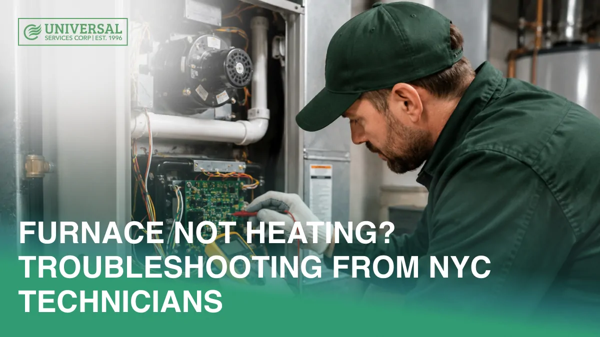 NYC HVAC technician troubleshooting a furnace that is not heating